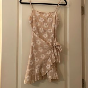 Princess Polly Cream Flower Dress